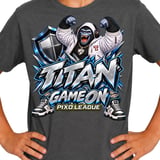 Gorilla Gaming T-Shirt for Kids, Titan Game On Youth Gamer Tee, Blue Silver Gorilla Graphic Shirt, Pixo League thumbnail 10
