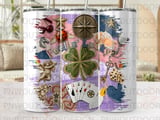 Feelin' Lucky Tumbler PNG Sublimation Design, Scrapbook Collage Digital Download, Lucky Charm Cup Wrap, Lucky Charm Seamless thumbnail 1