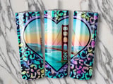 20oz Tumbler Wrap: San Francisco, Heart, Leopard Print, Full Wrap, Digital Download thumbnail 2