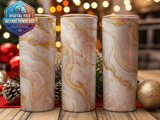 20 oz Skinny Tumbler Wrap, Pink Marble Gold Veins Sublimation Design, Straight Tapered Tumbler Wrap png, Digital Download thumbnail 2