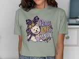 Peace Love And Cocoa Westie Tee thumbnail 3