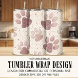 Cozy Paw Print Pattern Digital Size Bundle Png thumbnail 1