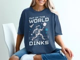Pickleball Comfort Colors Shirt, Out of This World Dinks, Retro Astronaut Graphic Tee, Fun Court Apparel Gift thumbnail 4