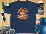 Cute Highland Cow Coffee Tee thumbnail 1