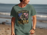 US Army Soldier T-Shirt, Patriotic Military Veteran Gift, Honor Courage Commitment Tee, American Flag Army Supporter Shirt thumbnail 5