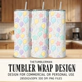 Digital Pattern, Digital Bundle, Balloon Pattern, Star Pattern, Party Pattern, Birthday Pattern, Pastel Pattern, Commercial Use Pattern thumbnail 2