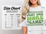 Pickleball Comfort Colors Shirt, Just One More Game, Vintage Graphic Tee for Pickleball Court Addicts thumbnail 15