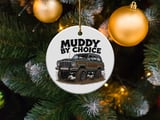 Grand Wagoneer Ornament, Muddy By Choice, Waggy Car Ornament, Off Road Ride, Car Lover Gift, SUV Ornament thumbnail 2