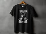 Freedom Is Riding a Bicycle | Tall Bike T-Shirt thumbnail 9