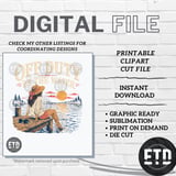 Off-Duty By The Water Digital PNG for Sublimation | Lake Life Sunset Dock Relaxation Design | Summer Vacation Craft File thumbnail 7