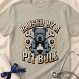 Raised By A Pit Bull Tee | Pit Bull Lover Shirt | Pittie Shirt | Bully Breed Apparel thumbnail 4
