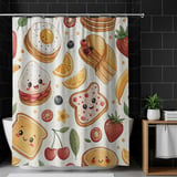 Digital Pattern Bundle, Kawaii Food Pattern, Cute Breakfast Digital, Egg, Pancake, Toast, Strawberry, Banana, Seamless Design, Digital thumbnail 12