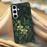 Dark Botanical Tough Phone Case, Vintage Jungle Plant Phone Cover, Moody Orchid & Fern Dragonfly Forest Case, Nature Lover Gift for Her thumbnail 6