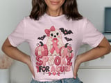 Faux Patchwork Spooky For A Cure Tee thumbnail 7