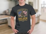 US Army Soldier T-Shirt, Patriotic Military Veteran Gift, Honor Courage Commitment Tee, American Flag Army Supporter Shirt thumbnail 1