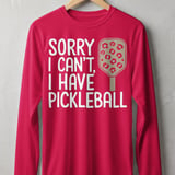 Pickleball Sport-Tek Long Sleeve Tee, Sorry I Can't, I Have Pickleball, Outdoor UV Sun Shield Shirt thumbnail 8