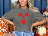 Distressed Pumpkin Face Tee thumbnail 4