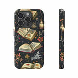 Floral Book iPhone Case: Dark Academia, Butterfly, Botanical Pattern thumbnail 1