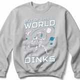 Pickleball Gildan Crewneck Sweatshirt, Out Of This World Dinks, Court Warm Up Athletic Fleece thumbnail 7