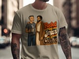 Fueled By Jesus Coffee T-Shirt, Christian Faith Shirt, Religious Retro Tee, Spiritual Coffee Lover Gift for Him, Christian Apparel thumbnail 3