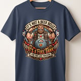 Fuel Tank Love Machine T-Shirt | Funny Beer Belly Humor Dad Shirt | Bearded Biker Husband Gift | Valentine's Day Fathers Day Tee for Him thumbnail 3