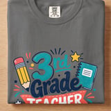 3rd Grade Teacher Shirt, Third Grade Team Crewneck Sweatshirt, Back To School Gift For Elementary Educator, Teacher Appreciation Tee thumbnail 10
