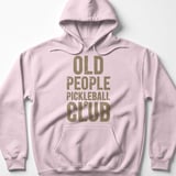 Pickleball Gildan Fleece Hoodie, Old People Pickleball Club, Cozy Athletic Court Pullover thumbnail 8