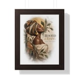 Black Woman Art Framed Poster, Rooted and Rising African Wall Art Print, Boho Melanin Wall Decor, Afrocentric Heritage Botanical Poster thumbnail 14