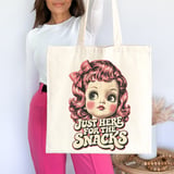 Just Here For The Snacks Tote Bag thumbnail 1