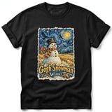Gogh Snowman ~ Comfort Colors Premium Tee thumbnail 1