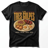 Los Tres Golpes T-Shirt – Dominican Breakfast & Food Tee thumbnail 5