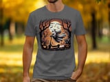 Ghost on Scooter T-Shirt, Halloween Tee, Funny Ghost Shirt, Spooky Season, Cute Halloween Gift, Racoon Halloween, Pumpkin Halloween thumbnail 3