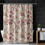 Blush Sakura Bloom Shower Curtain thumbnail 10