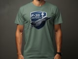 F35 Lightning II Fighter Jet T-Shirt, Military Aviation Stealth Graphic Tee, Air Force Pilot Squadron Shirt, Aviator Gift for Him thumbnail 4