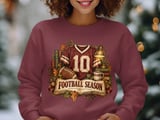 Football Season Sweatshirt, Vintage Football Hoodie, Dark Academia Bookish Gameday Shirt, Fall Tailgate Crewneck, Cozy Autumn Sports Gift thumbnail 2