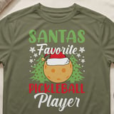 Pickleball Sport-Tek Performance Tee, Santas Favorite Pickleball Player, Festive Holiday Court Apparel thumbnail 4