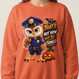 Officer Hoot the Owl Halloween Sweatshirt thumbnail 11