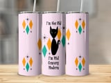 Mid Century Modern Cat Tumbler, Vintage Style Cat Decor, I'm Not Old, Retro 50s Design, I'm Mid Century Modern, Fun Cat Lover Gift thumbnail 2