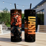 20oz Skinny Tumbler with Straw, Fox Gamer Tumbler, Gaming Cup, Video Game Gift for Boys and Teens thumbnail 8