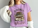 Teaching Is Hard Teacher T-Shirt, Dark Academia Educator Gift, Vintage Book Lover Shirt, Professor Called to Teach Literary Tee thumbnail 4