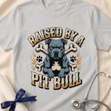 Raised By A Pit Bull Tee | Pit Bull Lover Shirt | Pittie Shirt | Bully Breed Apparel thumbnail 7