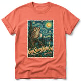 Gogh Starry Night Owl ~ Comfort Colors Premium Tee thumbnail 4