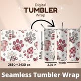 Digital Pattern, Digital Bundle, Dog Paw Print, Plaid, Heart, Seamless Pattern, Dog Lover, Fabric Design, Digital Download, Commercial Use thumbnail 9