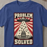 Problem Solved UFO Graphic T-Shirt thumbnail 3