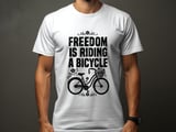 Freedom Is Riding a Bicycle | Step-Thru Cruiser Bike T-Shirt thumbnail 2