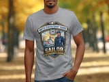 US Coast Guard Sailor T-Shirt, Patriotic Military USCG Veteran Gift, Female Service Member Apparel, Honor Respect Duty Tee thumbnail 3