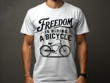 Freedom Is Riding a Bicycle | Beach Cruiser T-Shirt thumbnail 2