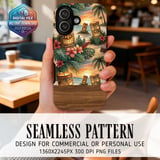 Tropical Tiki Sunset Digital Wallpaper thumbnail 2