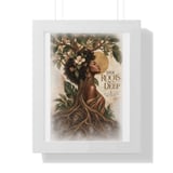 Black Woman Roots Poster, African American Framed Art Print, Ancestral Strength Wall Decor, Melanin Botanical Floral Artwork, Gift For Her thumbnail 5