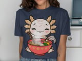 Kawaii Axolotl Ramen Feast T-Shirt thumbnail 9